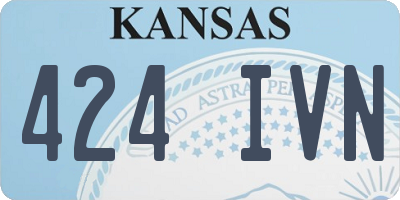 KS license plate 424IVN