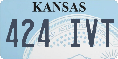 KS license plate 424IVT