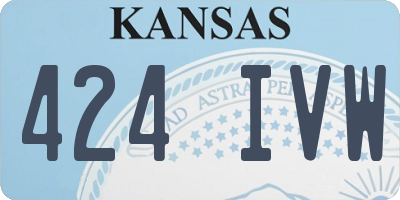 KS license plate 424IVW