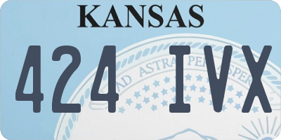 KS license plate 424IVX