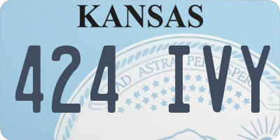 KS license plate 424IVY