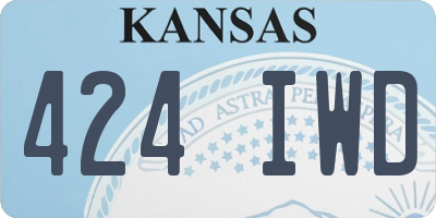 KS license plate 424IWD