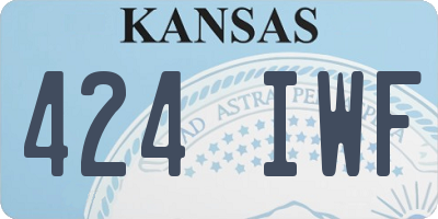 KS license plate 424IWF