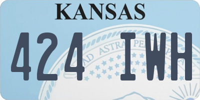 KS license plate 424IWH