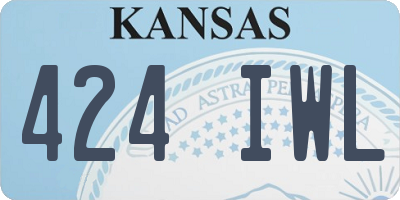 KS license plate 424IWL