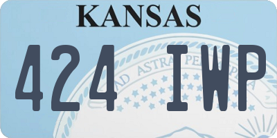 KS license plate 424IWP