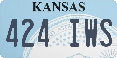 KS license plate 424IWS