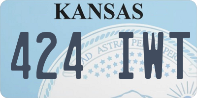 KS license plate 424IWT