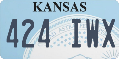 KS license plate 424IWX