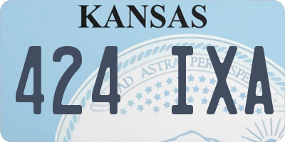 KS license plate 424IXA