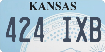 KS license plate 424IXB