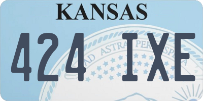 KS license plate 424IXE