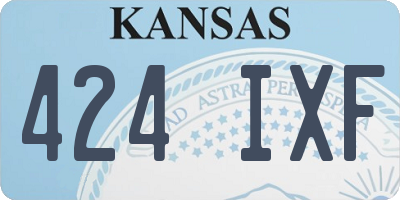 KS license plate 424IXF