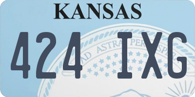 KS license plate 424IXG