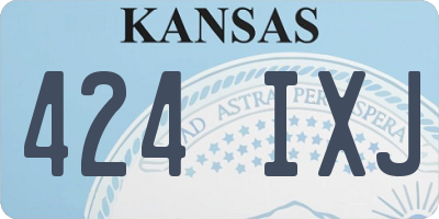 KS license plate 424IXJ