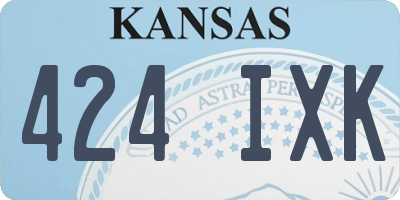 KS license plate 424IXK