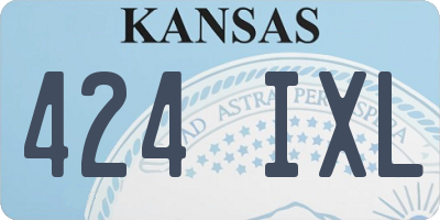 KS license plate 424IXL