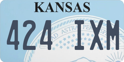 KS license plate 424IXM