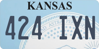 KS license plate 424IXN