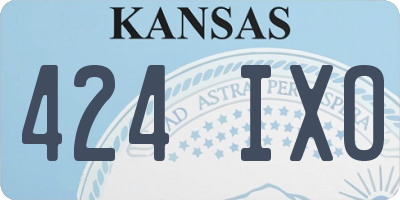 KS license plate 424IXO