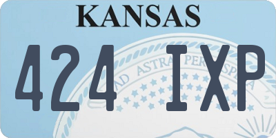 KS license plate 424IXP