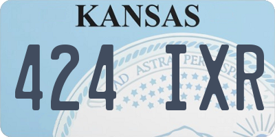 KS license plate 424IXR
