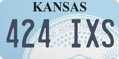 KS license plate 424IXS