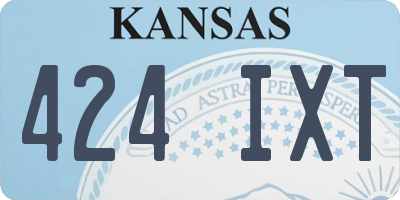KS license plate 424IXT