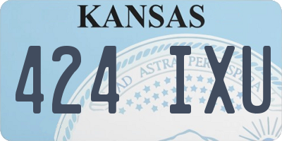 KS license plate 424IXU