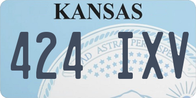 KS license plate 424IXV