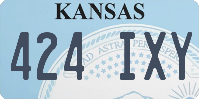 KS license plate 424IXY