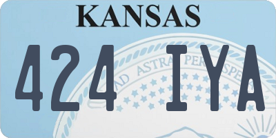 KS license plate 424IYA