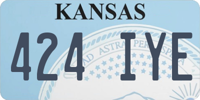 KS license plate 424IYE