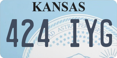 KS license plate 424IYG