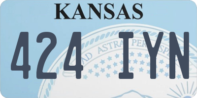 KS license plate 424IYN