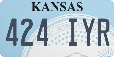 KS license plate 424IYR