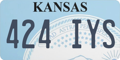 KS license plate 424IYS