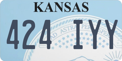 KS license plate 424IYY