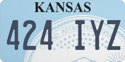 KS license plate 424IYZ