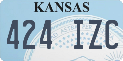 KS license plate 424IZC