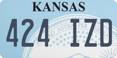 KS license plate 424IZD