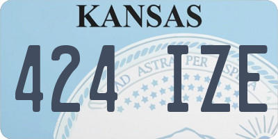 KS license plate 424IZE