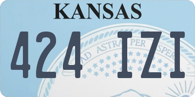 KS license plate 424IZI