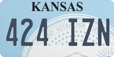 KS license plate 424IZN