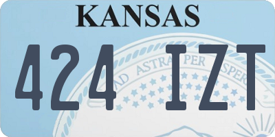 KS license plate 424IZT