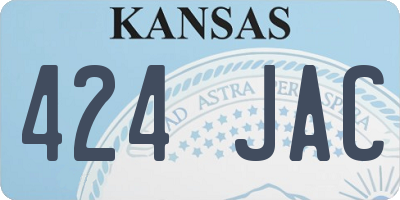 KS license plate 424JAC