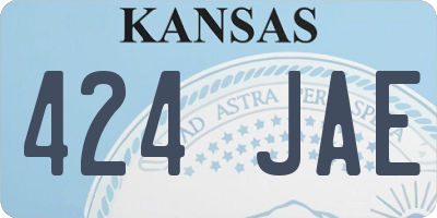 KS license plate 424JAE