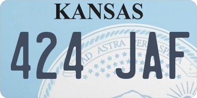 KS license plate 424JAF