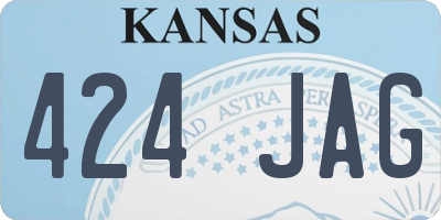 KS license plate 424JAG