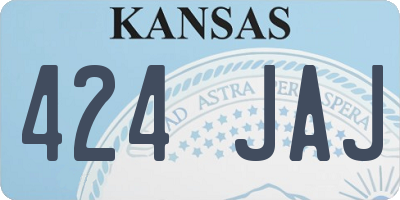 KS license plate 424JAJ